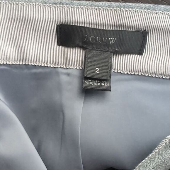 Jcrew Nwot grey Double Serge 💯 Wool Pencil Skirt with velvet bows size 2 - Picture 11 of 12